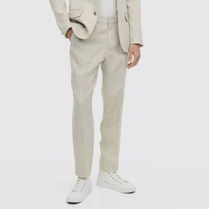 Slim Fit Linen Suit Pants